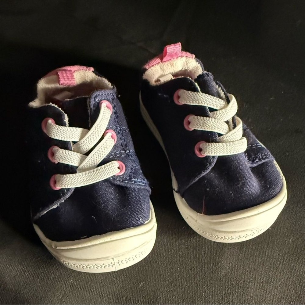 Wonder Nation Navy and Pink Kids Sneakers